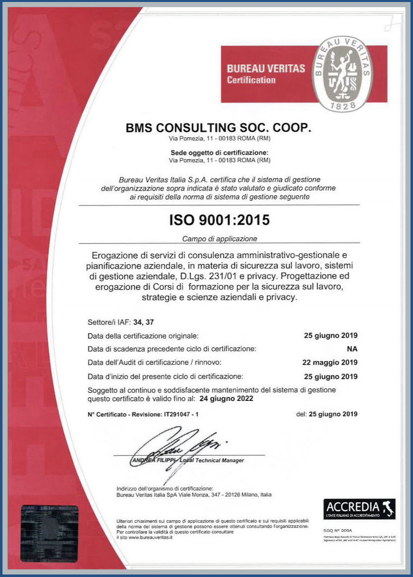 CertificatoISO9001